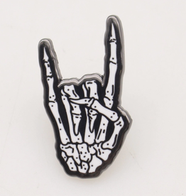 Skeleton Metal Hand Enamel Pin