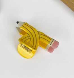 Yellow Pencil Claw Clip