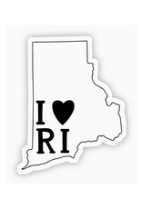 I Love Rhode Island White Sticker