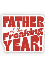 Father of The Freaking Year Sticker