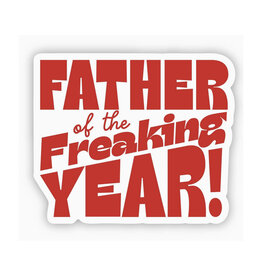 Father of The Freaking Year Sticker