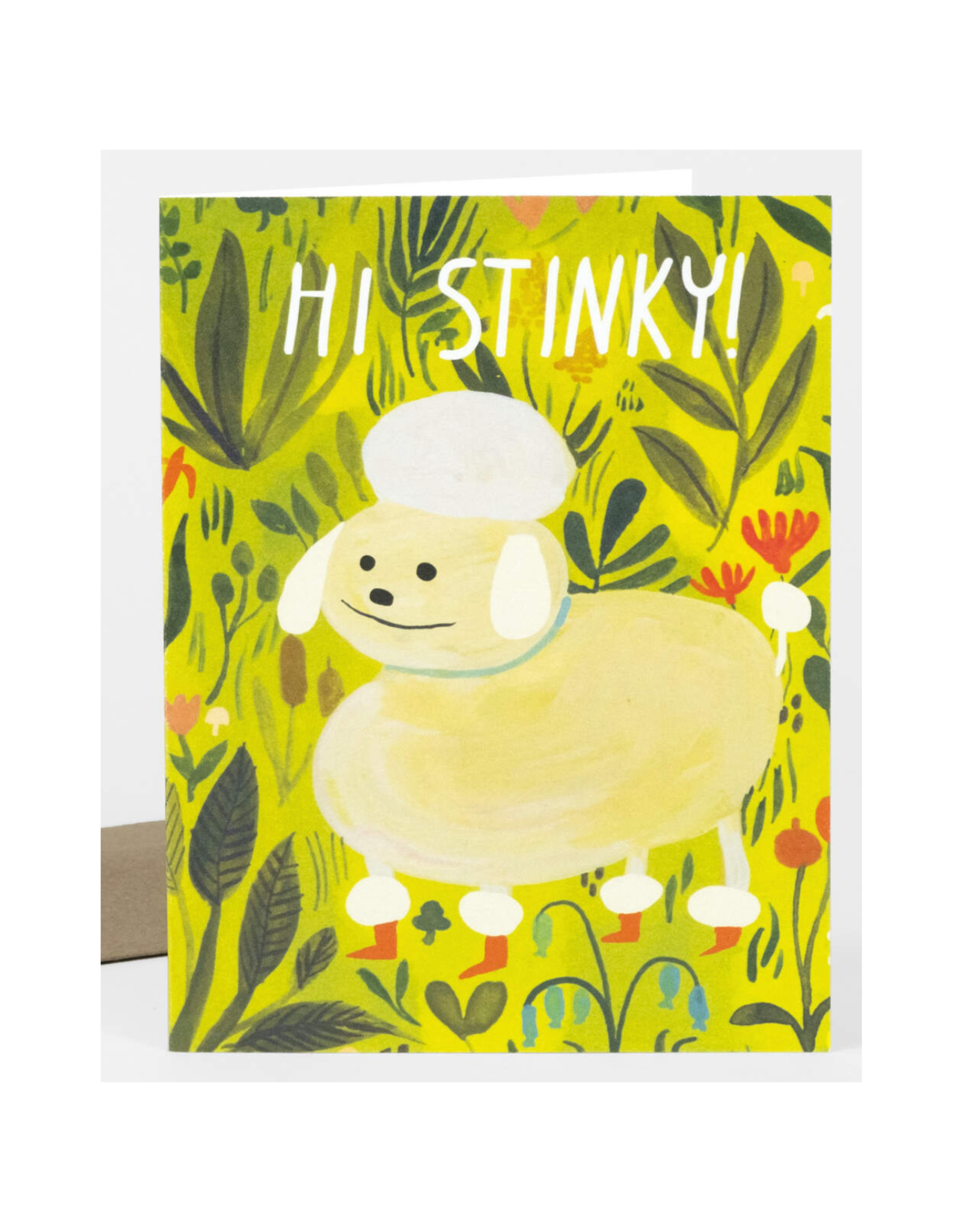 Hi Stinky Poodle Greeting Card