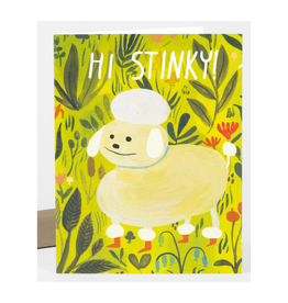 Hi Stinky Poodle Greeting Card