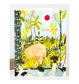 Thank You Bath House Elephant Greeting Card