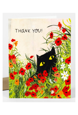 Thank You Black Kitty Greeting Card