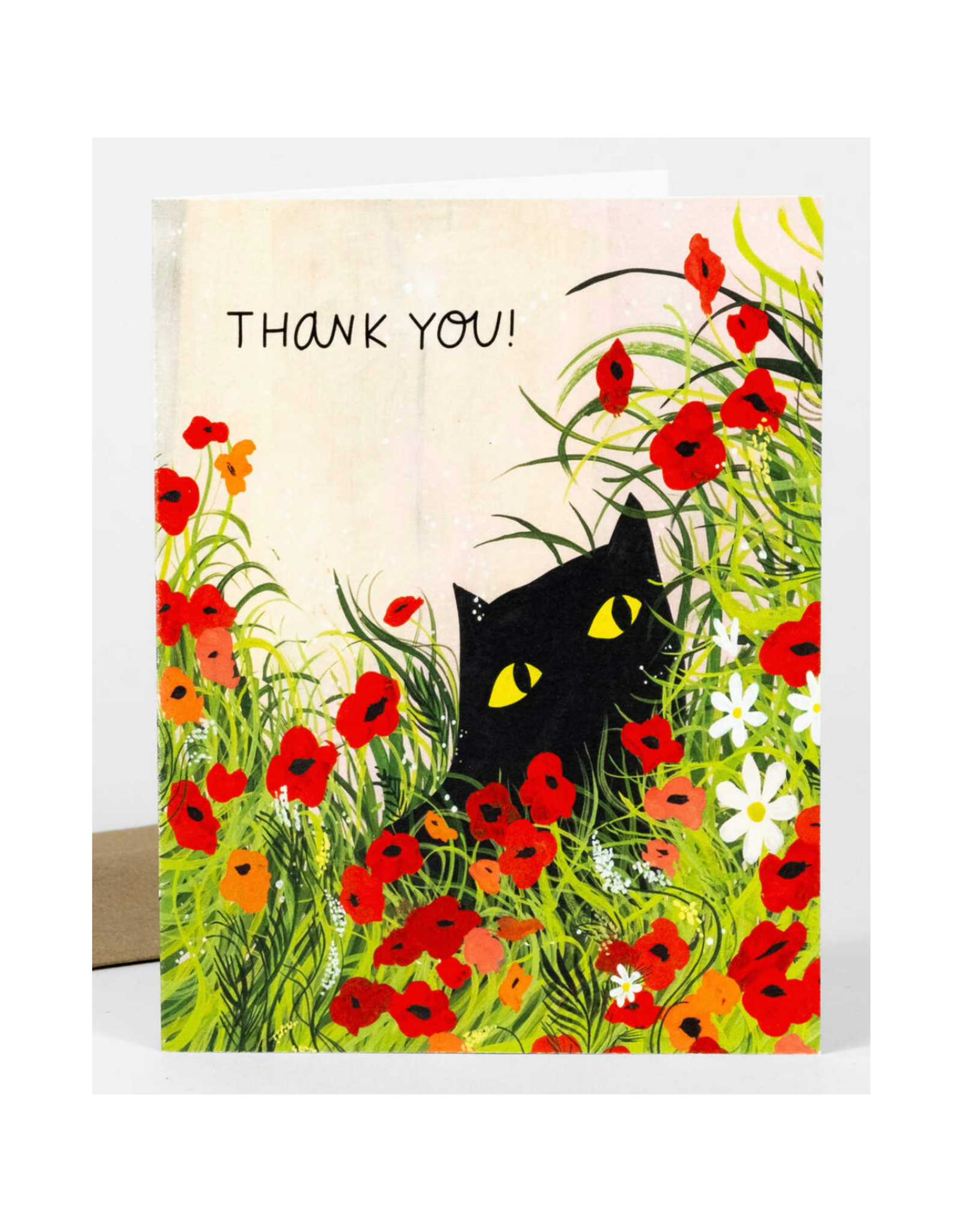 Thank You Black Kitty Greeting Card