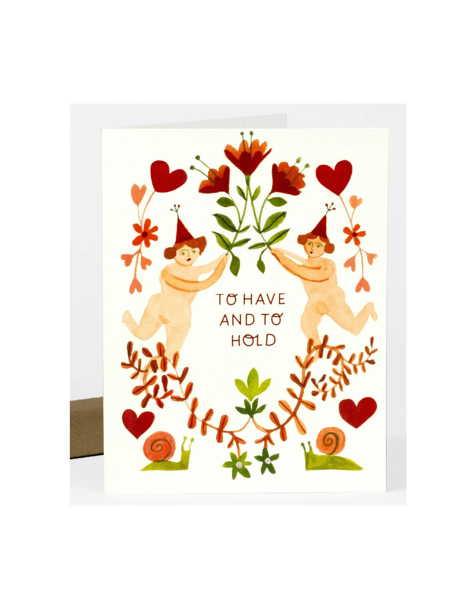 To Have and To Hold Gnomes Greeting Card