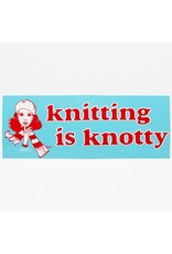 Knitting is Knotty Bumper Sticker
