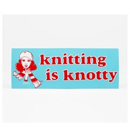 Knitting is Knotty Bumper Sticker