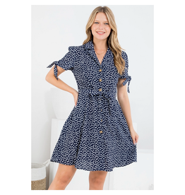 White Daisy Shirt Dress