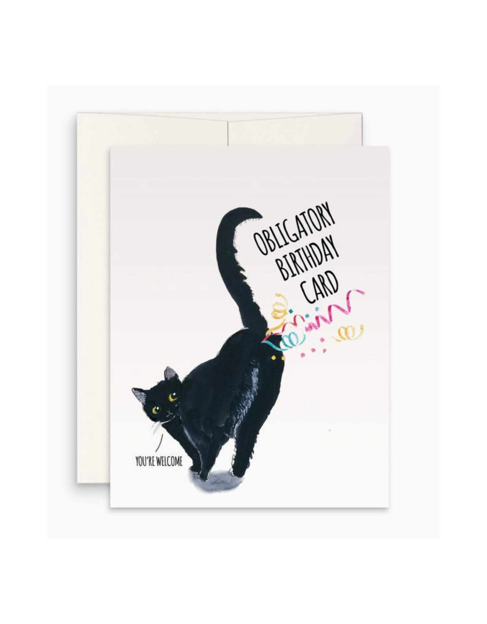 Black Cat Birthday Fart Greeting Card