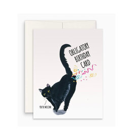 Black Cat Birthday Fart Greeting Card