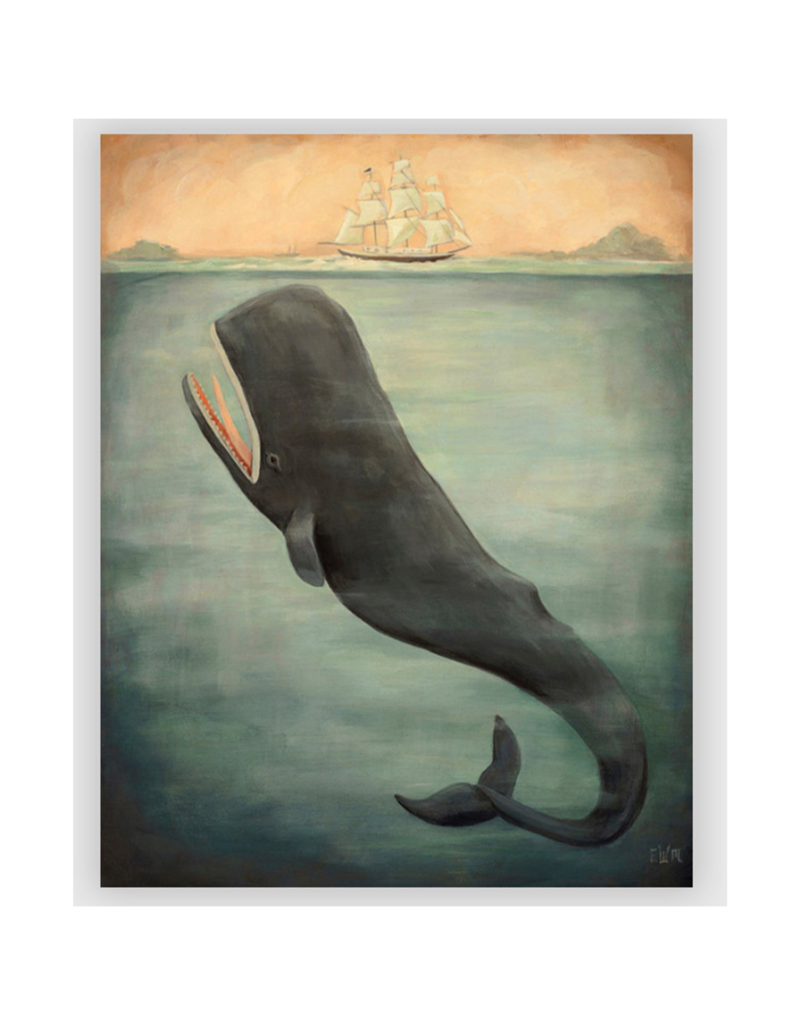 Leviathan Below Whale Print