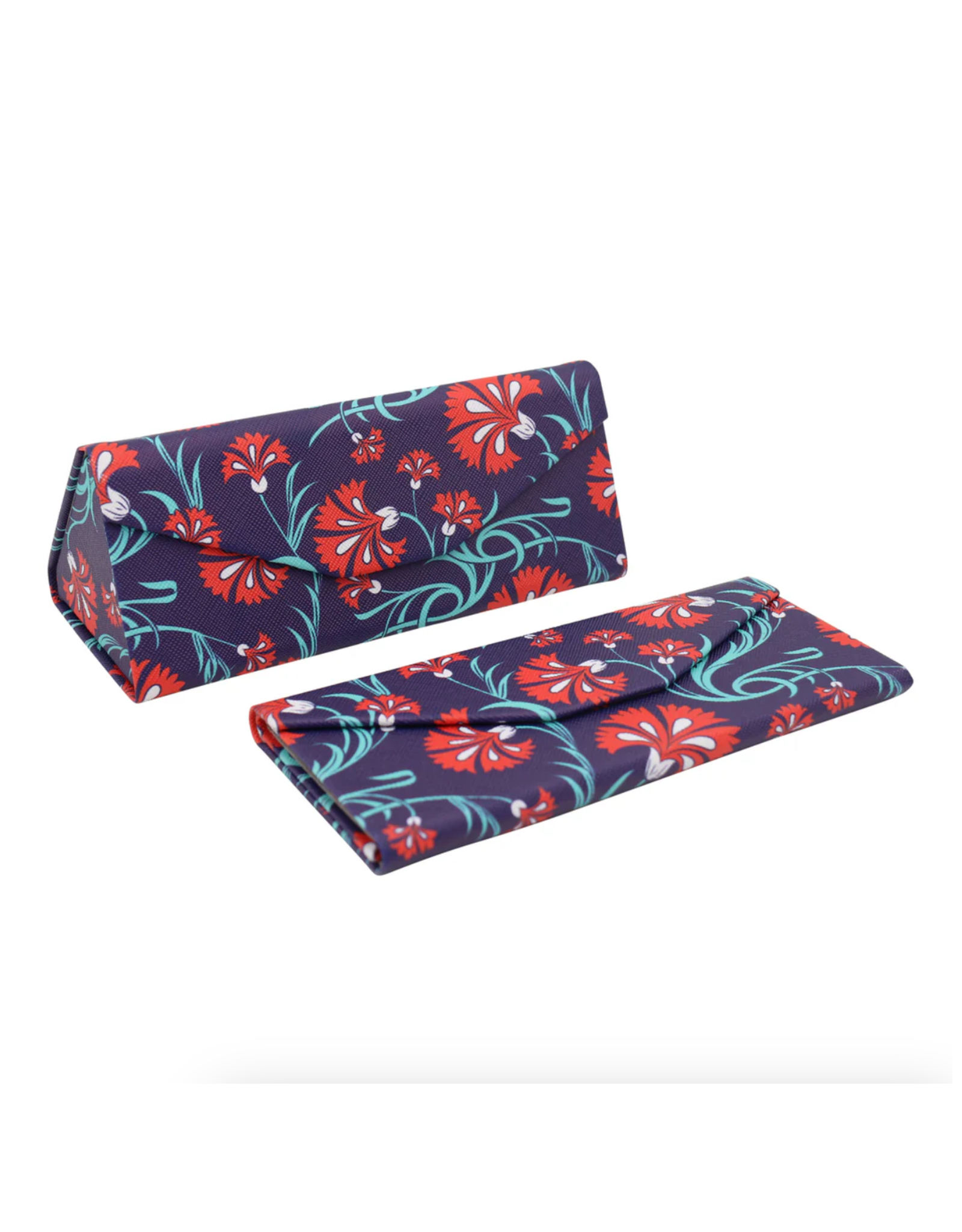 Carnation Print Glasses Case