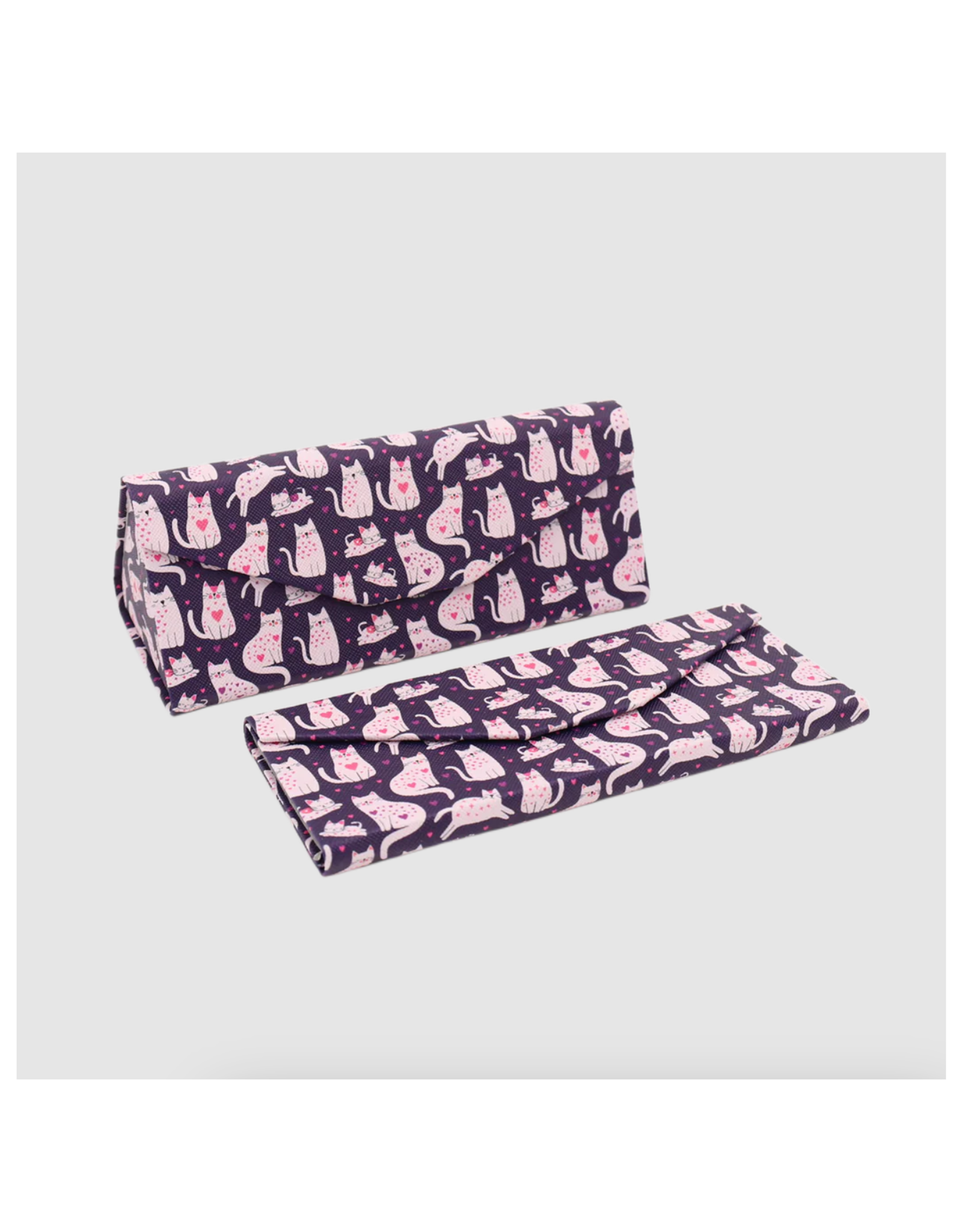 Lovely Cat Print Glasses Case