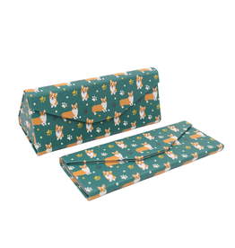 Welsh Corgi Print Glasses Case