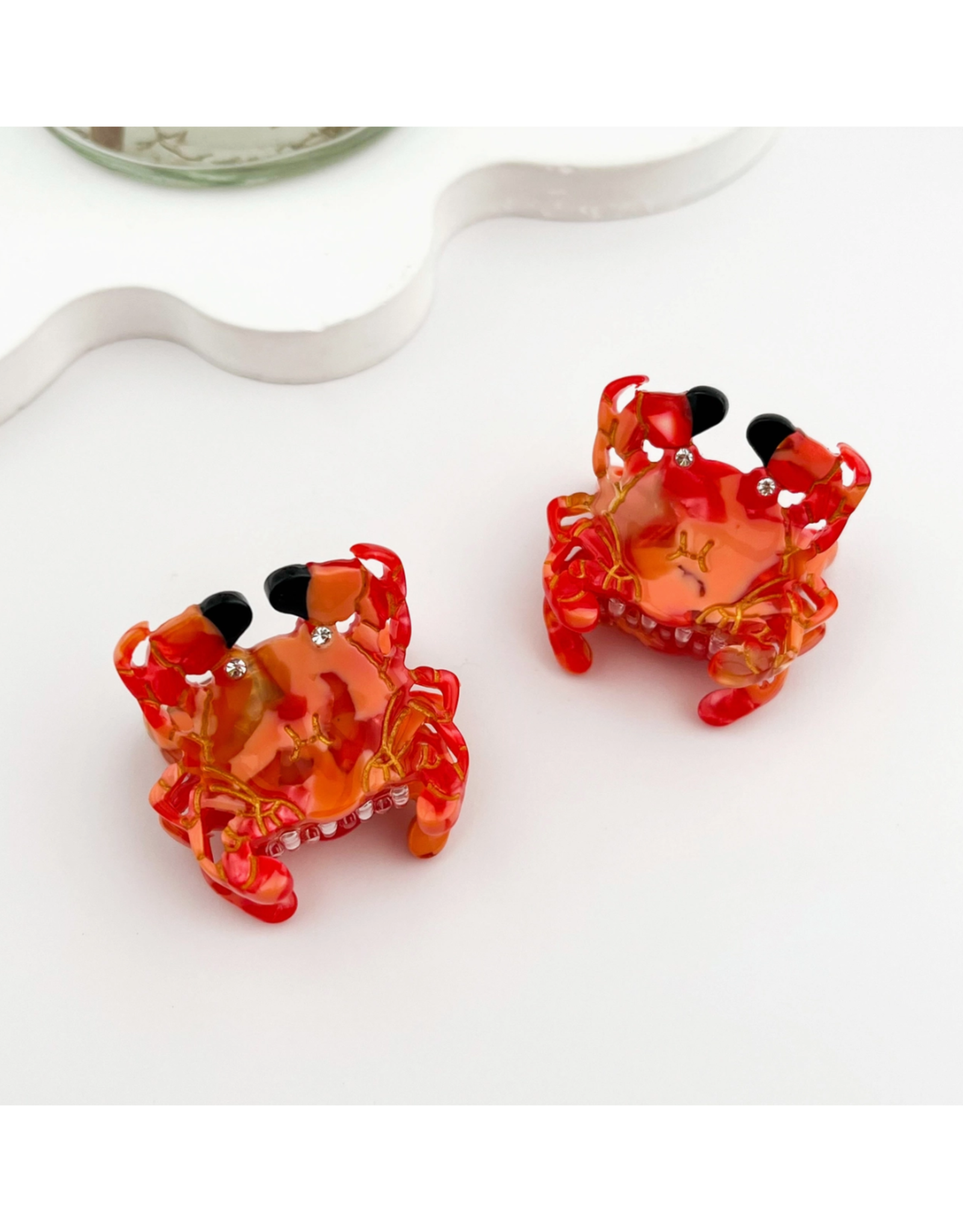 Mini Cute Red Crab Claw Clip