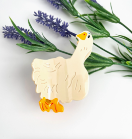 White Goose Claw Clip