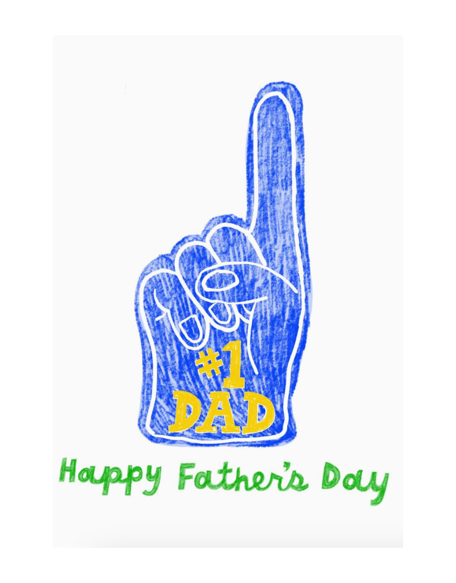 #1 Dad Foam Finger Riso Greeting Card