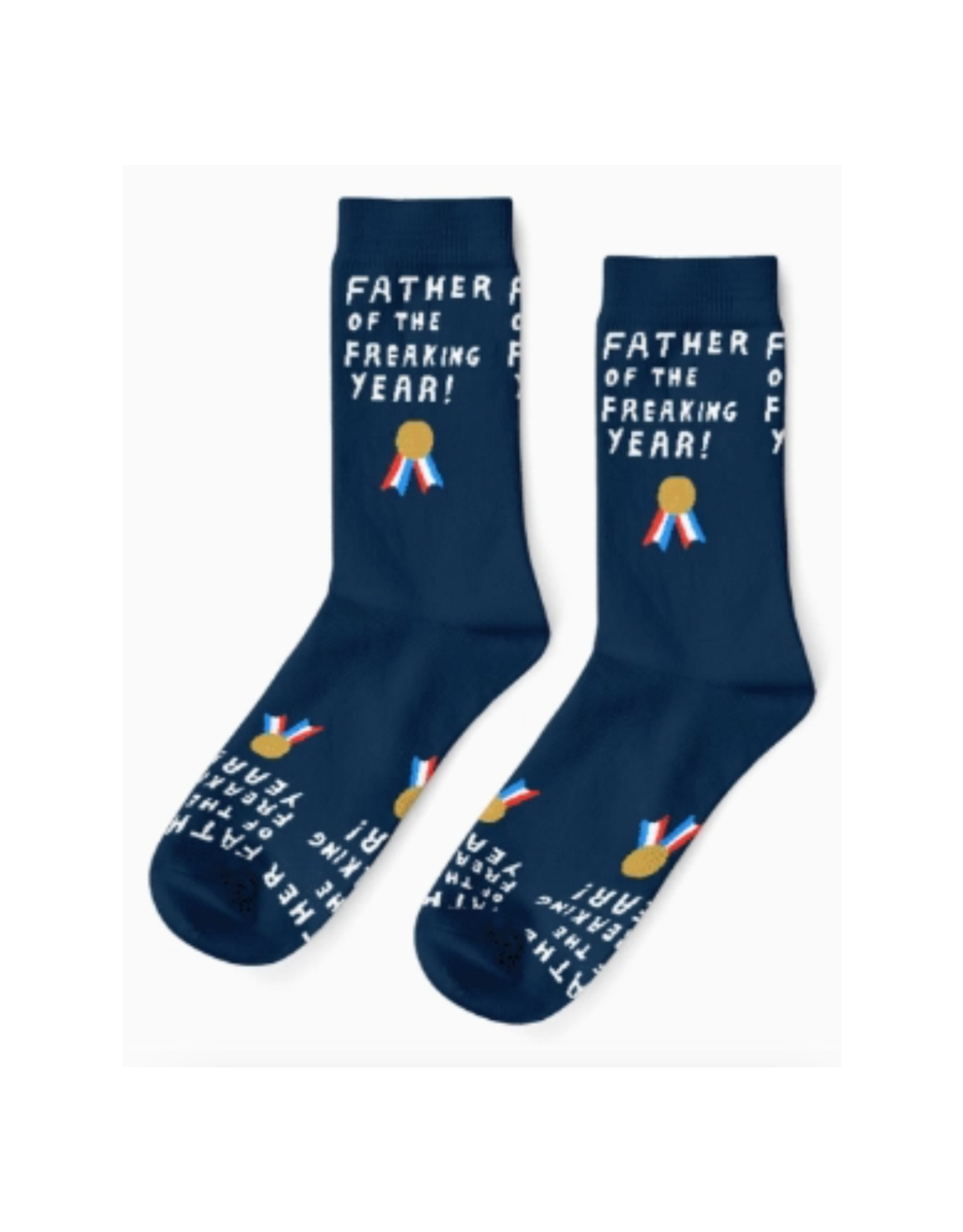 Father of the Freakin Year Crew Socks