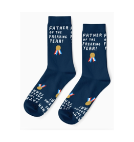 Father of the Freakin Year Crew Socks