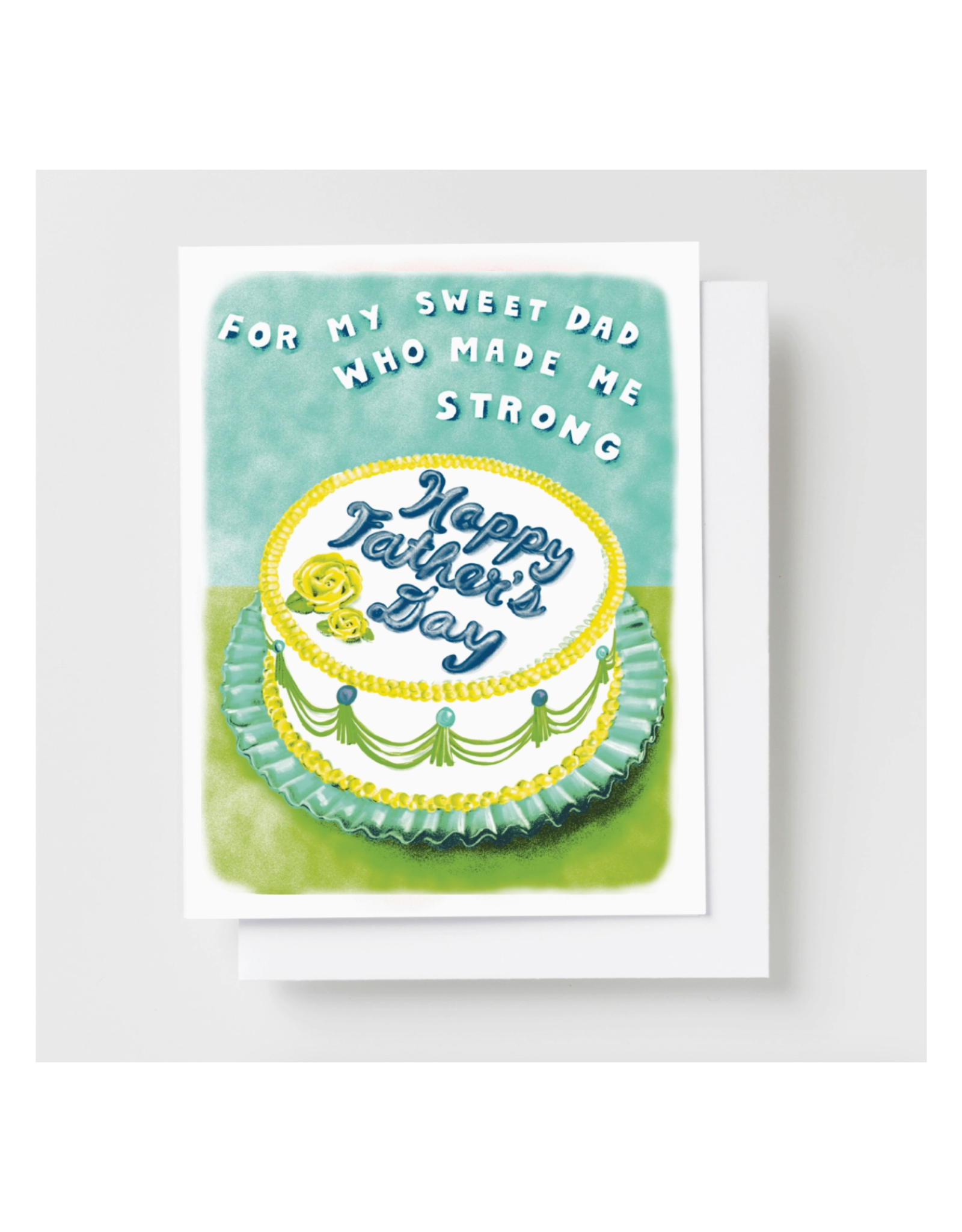 For My Sweet Dad Father's Day Cake Riso Greeting Card