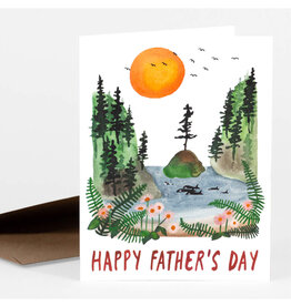 Happy Father's Day Orca Wilderness Greeting Card