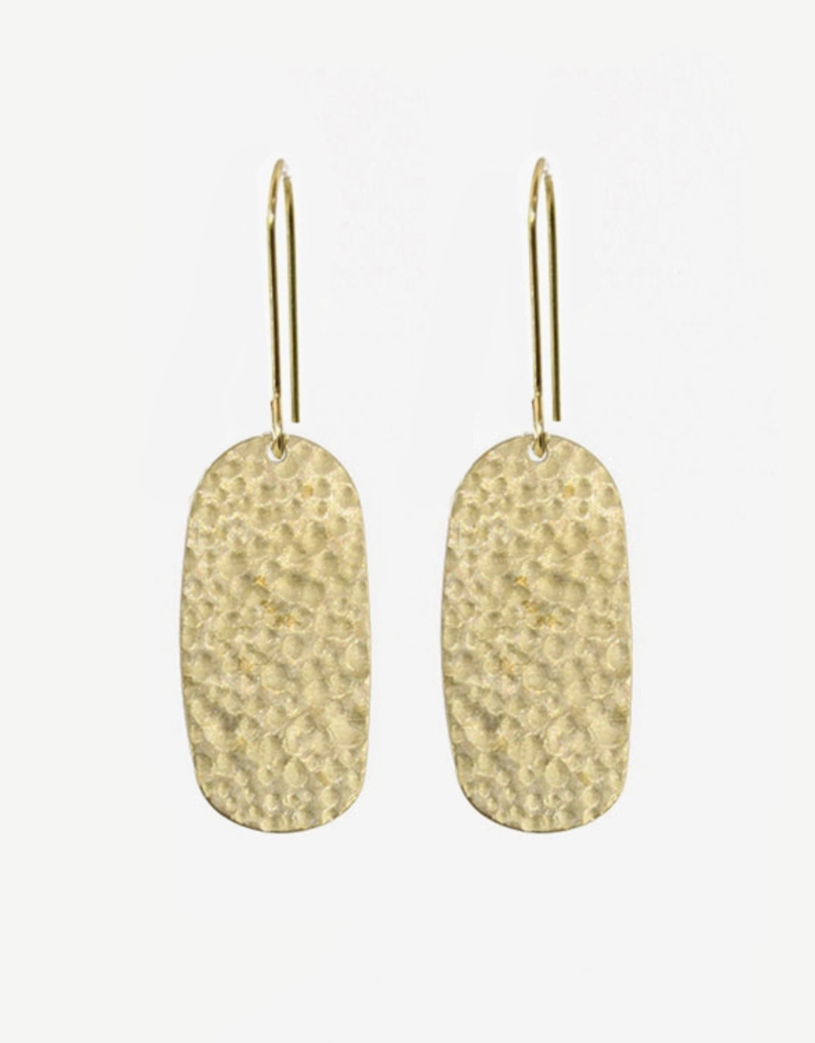 Hammered Oval Earrings
