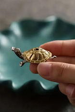 Golden Turtle Incense Holder