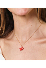 Goldfish Enamel Pendant Necklace