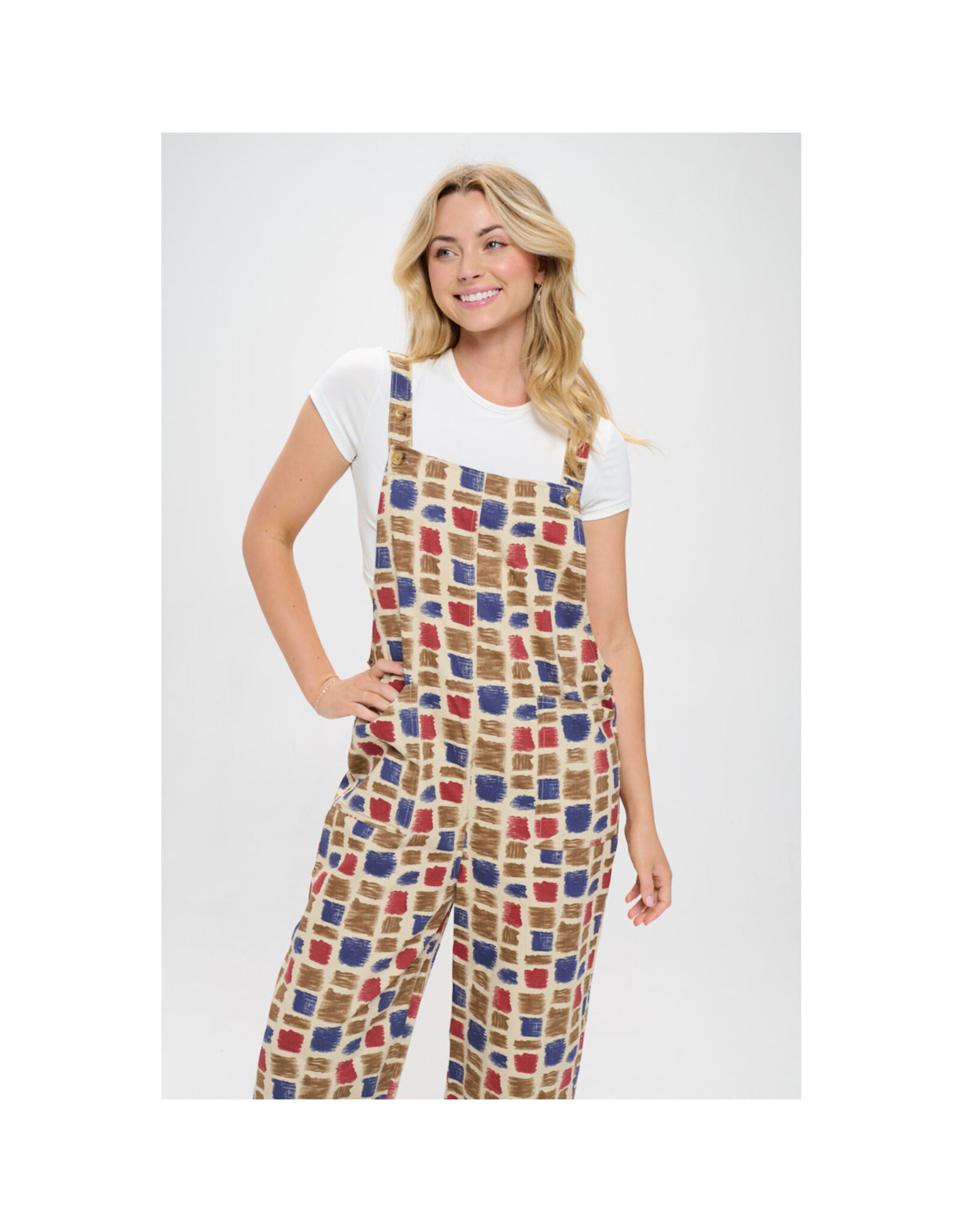 Paint Swatch Print Overalls