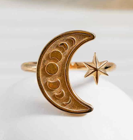 Bronze Adjustable Moon Phase Ring