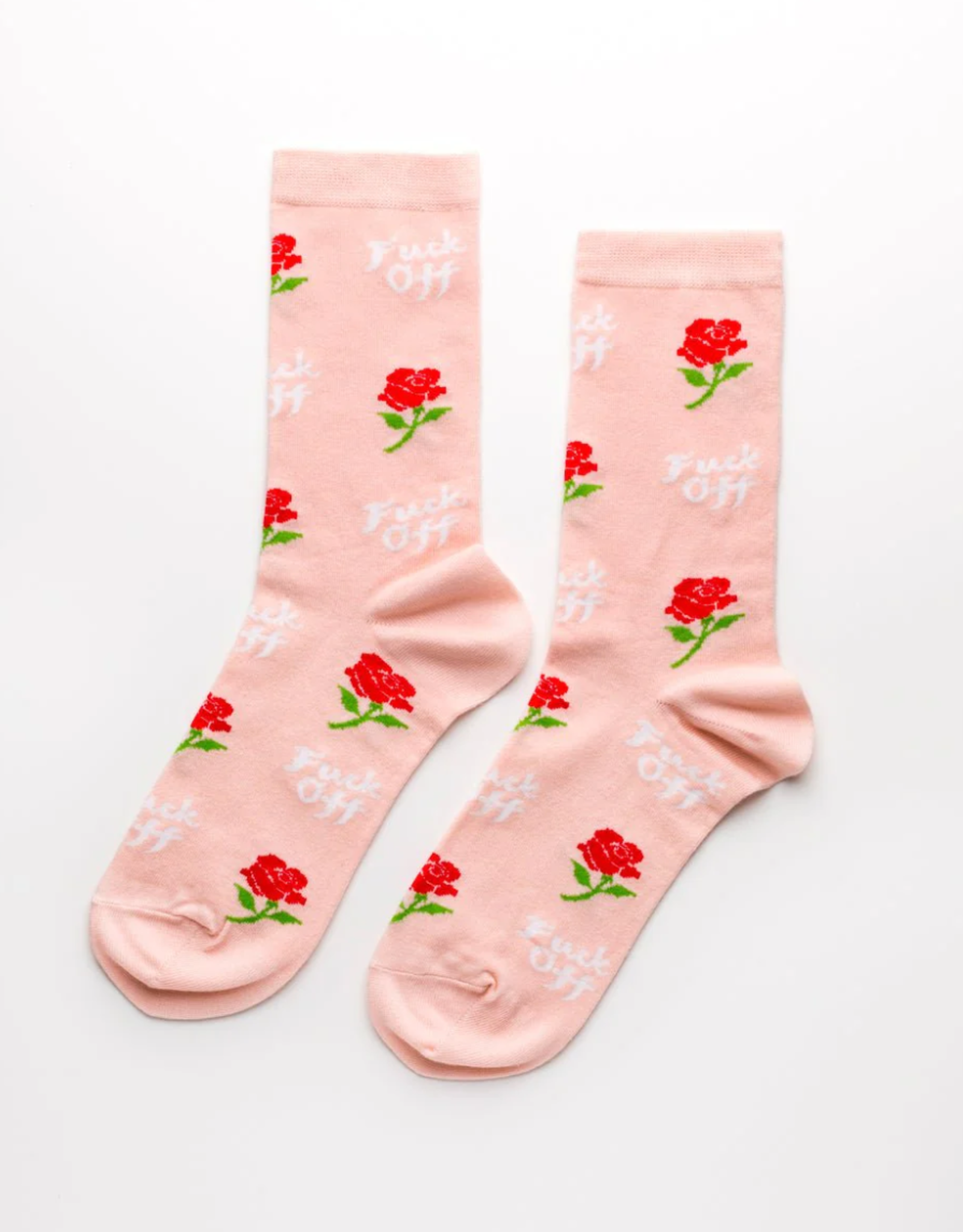 Fuck Off Roses Women's Crew Socks