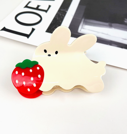 Strawberry Rabbit Claw Clip