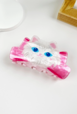 Pink Bow Cat Claw Clip