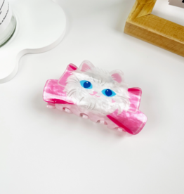 Pink Bow Cat Claw Clip