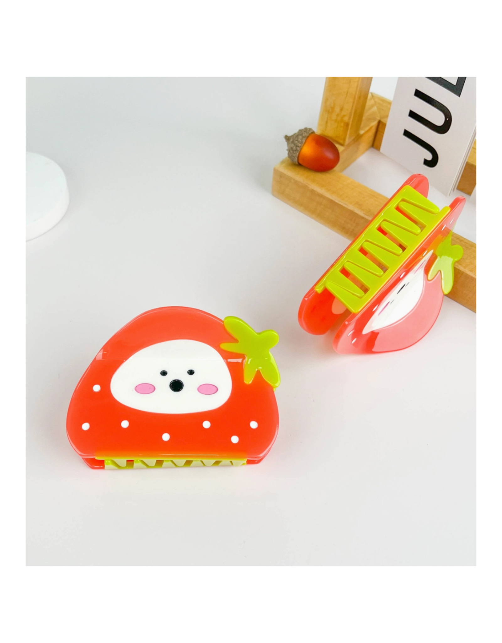 Cute Strawberry Rice Ball Claw Clip