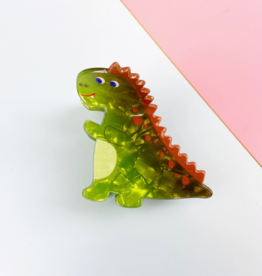 Green and Red Spiky Dino Claw Clip