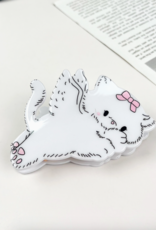 Lovely Angel Kitten with Bow Claw Clip