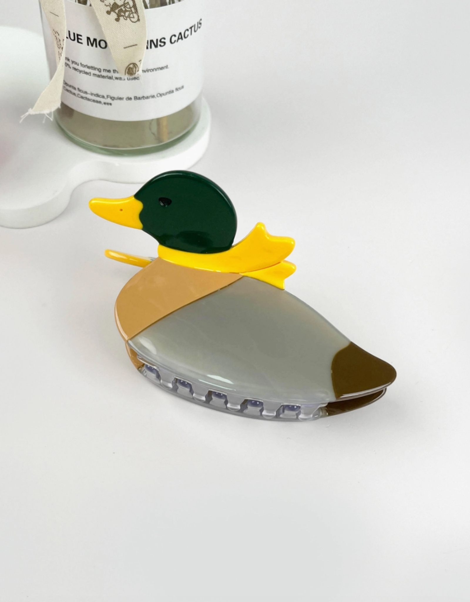 Mallard Duck with Bow Claw Clip