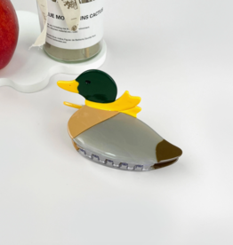 Mallard Duck with Bow Claw Clip