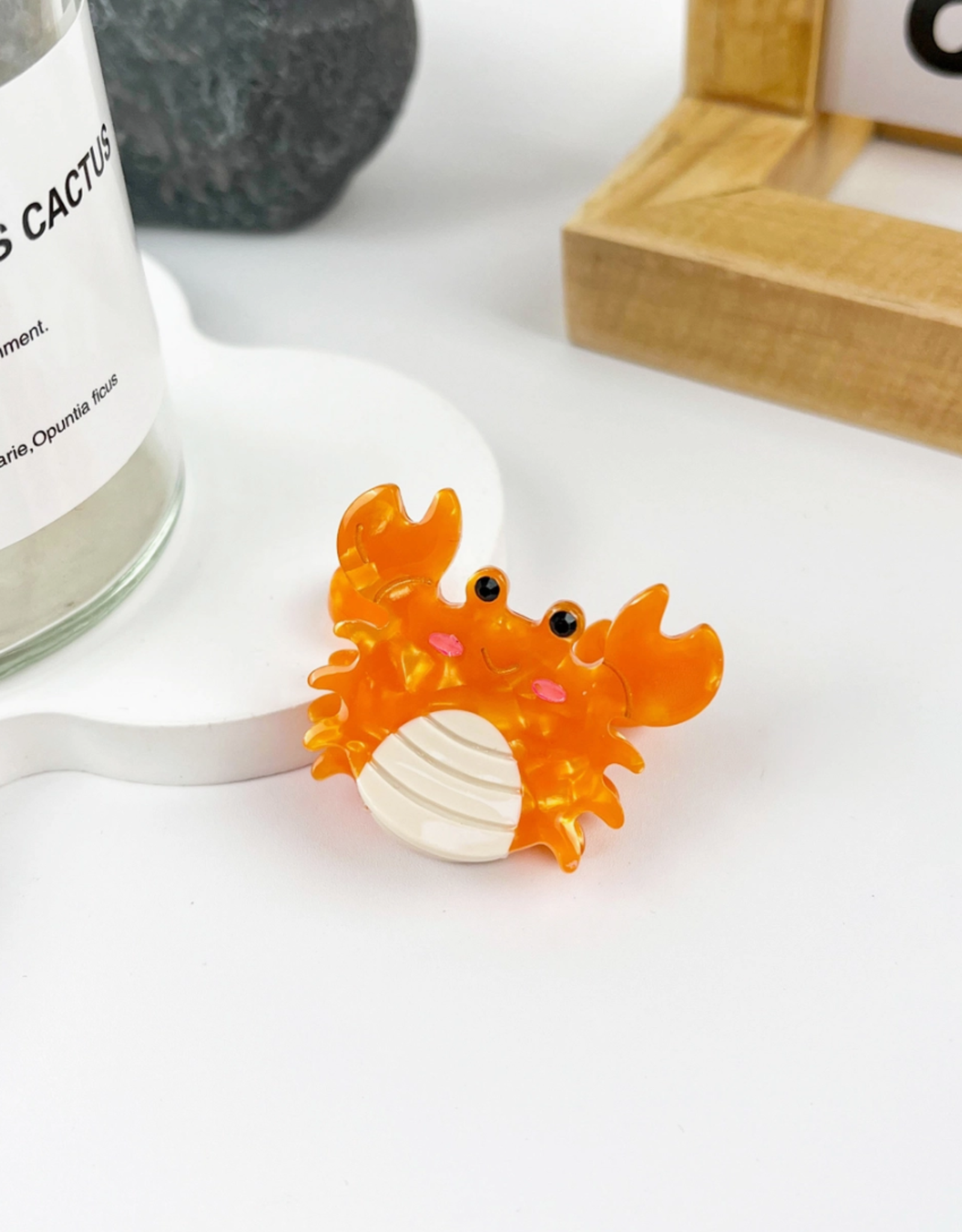 Mini Cute Crab (Orange) Claw Clip
