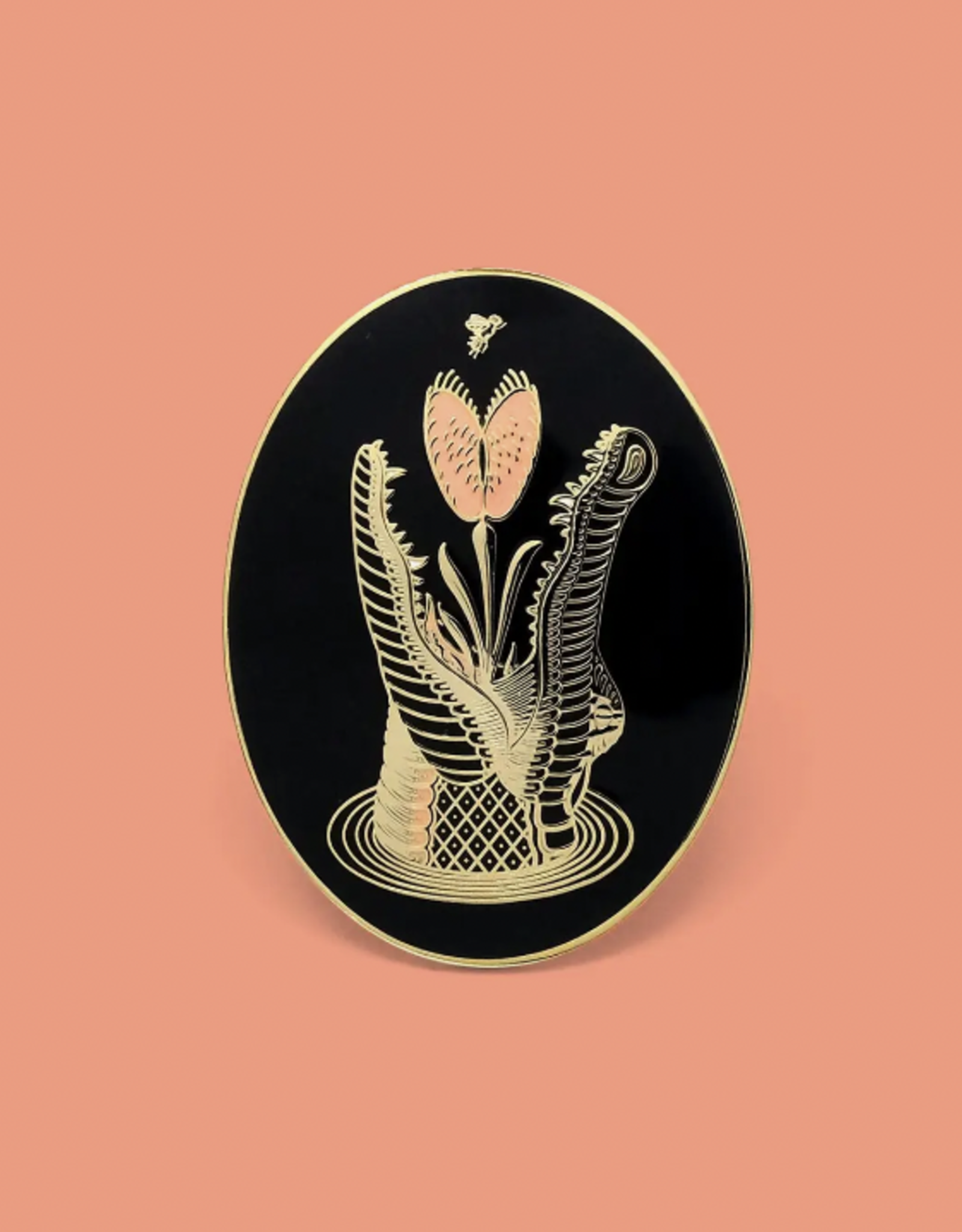 Gator Fly Trap Enamel Pin
