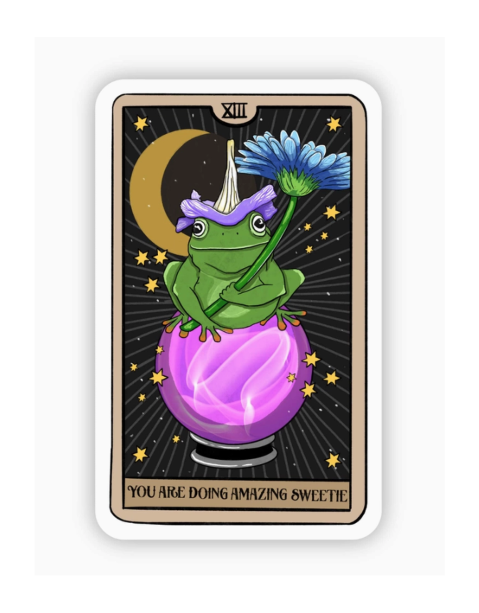 Tarot Sticker - You Are Doing Amazing Sweetie Frog