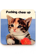 Fucking Cheer Up Cat Coaster