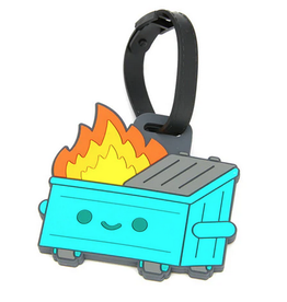 100% Soft Dumpster Fire Luggage Tag