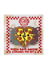 100% Soft Pizza Rats Amore Enamel Pin Set