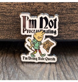 Procrastinating Cat Side Quests Enamel Pin