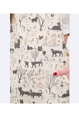 Whimsical Cat Forest Print Overalls