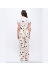 Whimsical Cat Forest Print Overalls